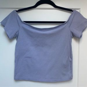H&M Boatneck Crop Top, Size M 🌷